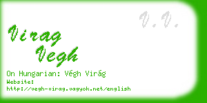 virag vegh business card