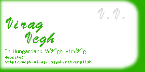 virag vegh business card